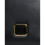 Dolce & Gabbana Black Leather Logo Plaque Neck Strap Card Coin Wallet BAG4127