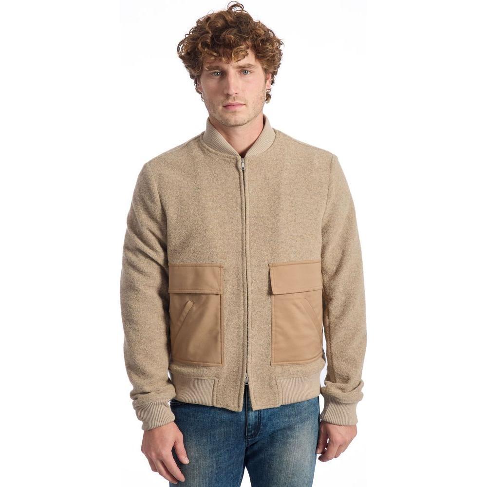 Roberto Pepe Luxury Beige Wool Men's Jacket