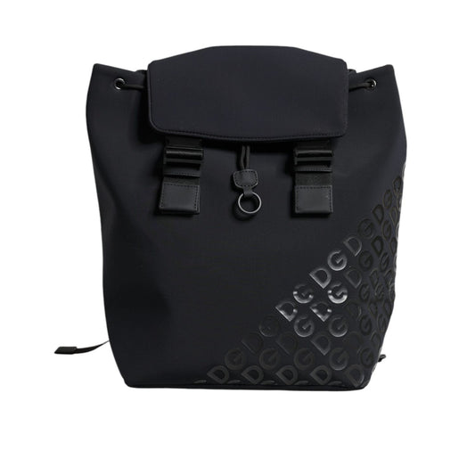 Dolce & Gabbana Black DG Mania Neoprene Travel Back Pack Bag BAG4112