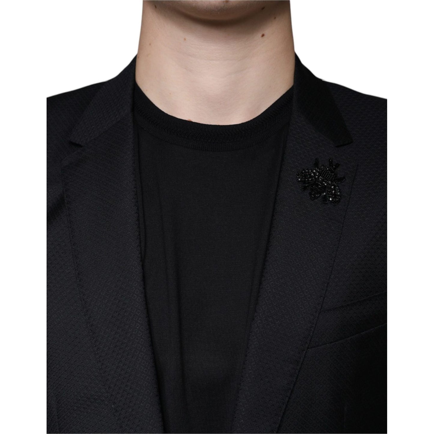 Dolce & Gabbana Black MARTINI Bee Single Breasted Blazer