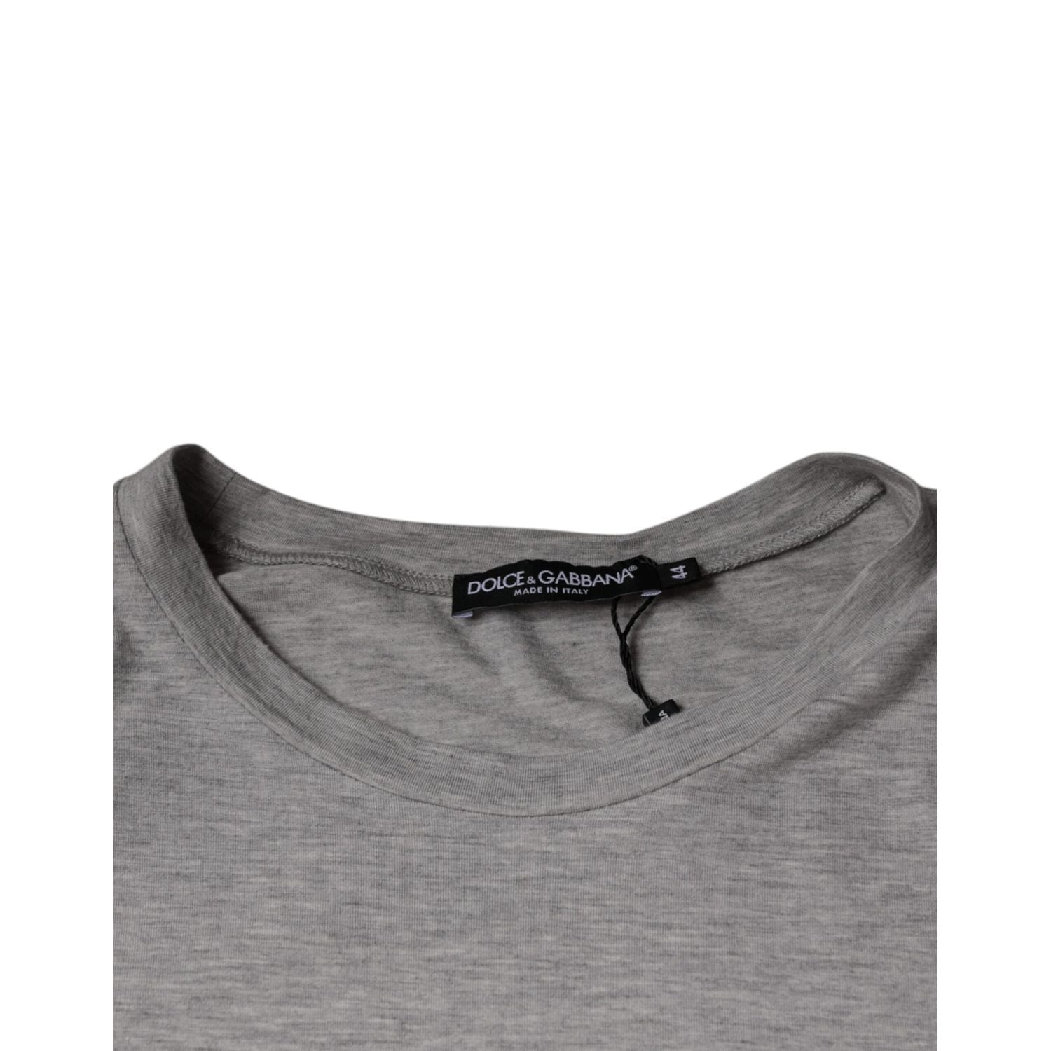 Dolce & Gabbana Gray Logo Print Crewneck Short Sleeve T-shirt