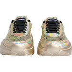 Dolce & Gabbana Gold Sequin Iridiscent Daymaster Sneakers Shoes MV6305-40