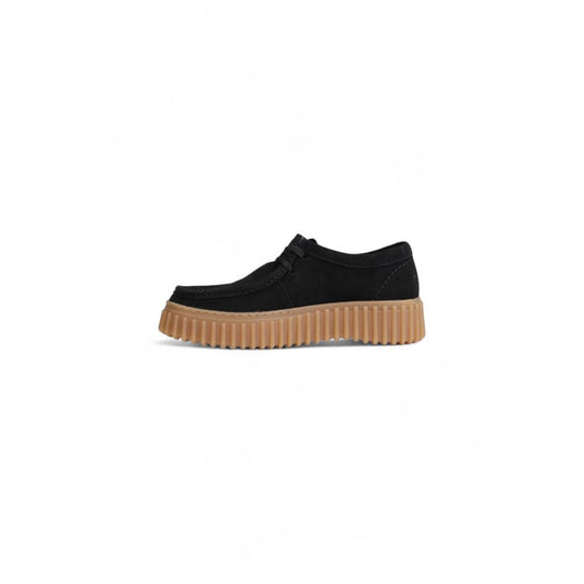 Clarks Black Suede Leather Flat Shoe