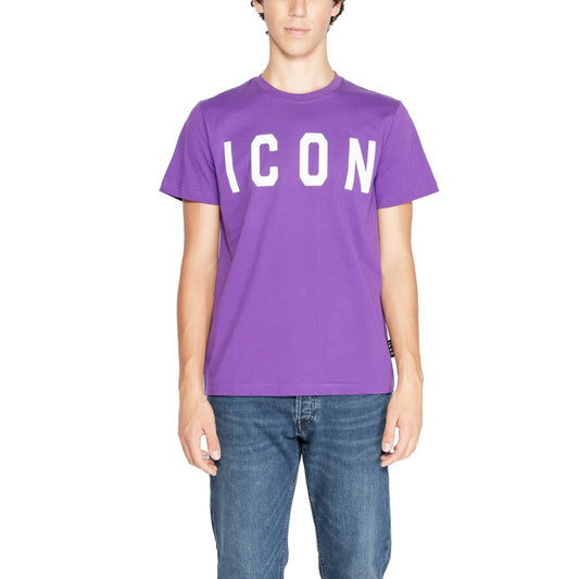 Icon Purple Cotton T-Shirt Icon Light Slate Gray