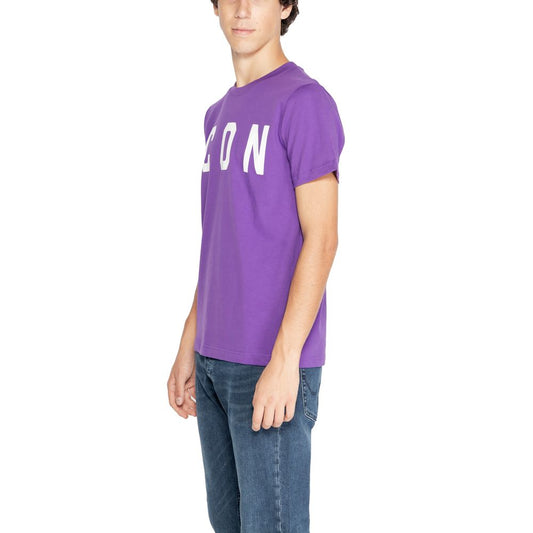 Icon Purple Cotton T-Shirt Icon Light Slate Gray