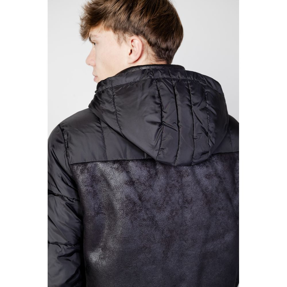 EA7 Emporio Armani Black Polyester Jackets & Coat