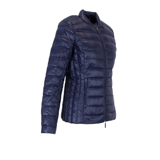 Armani Exchange Blue Polyester Jackets & Coat Armani Exchange Dark Slate Gray