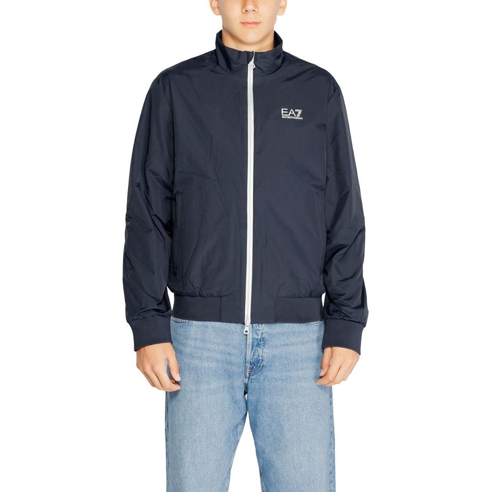 EA7 Emporio Armani Blue Polyamide Jackets & Coat