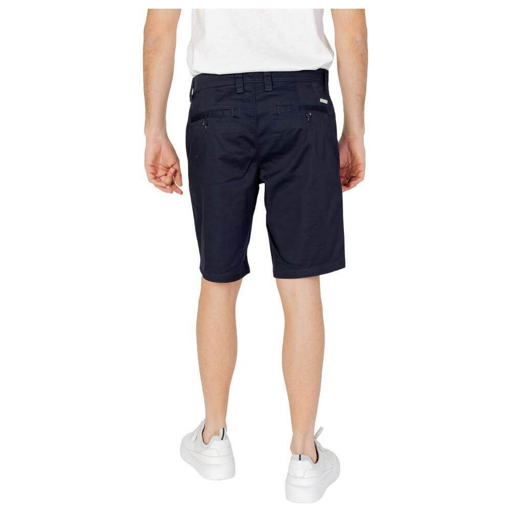 Armani Exchange Blue Cotton Bermuda Shorts