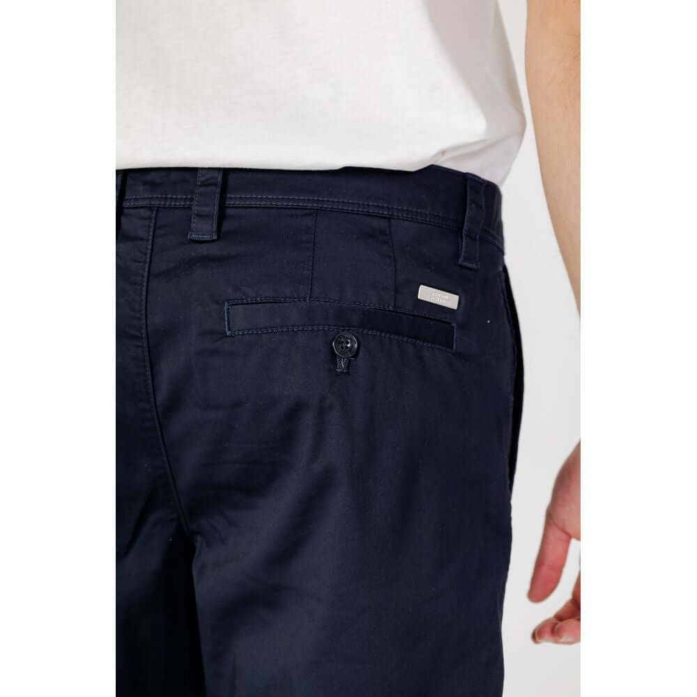 Armani Exchange Blue Cotton Bermuda Shorts