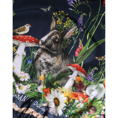 Dolce & Gabbana Blue Logo Full Zip Hooded Men Bomber Jacket