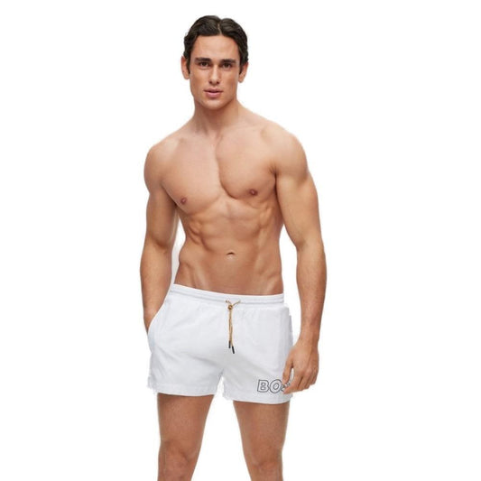 Hugo Boss White Polyamide Swimwear Hugo Boss Rosy Brown