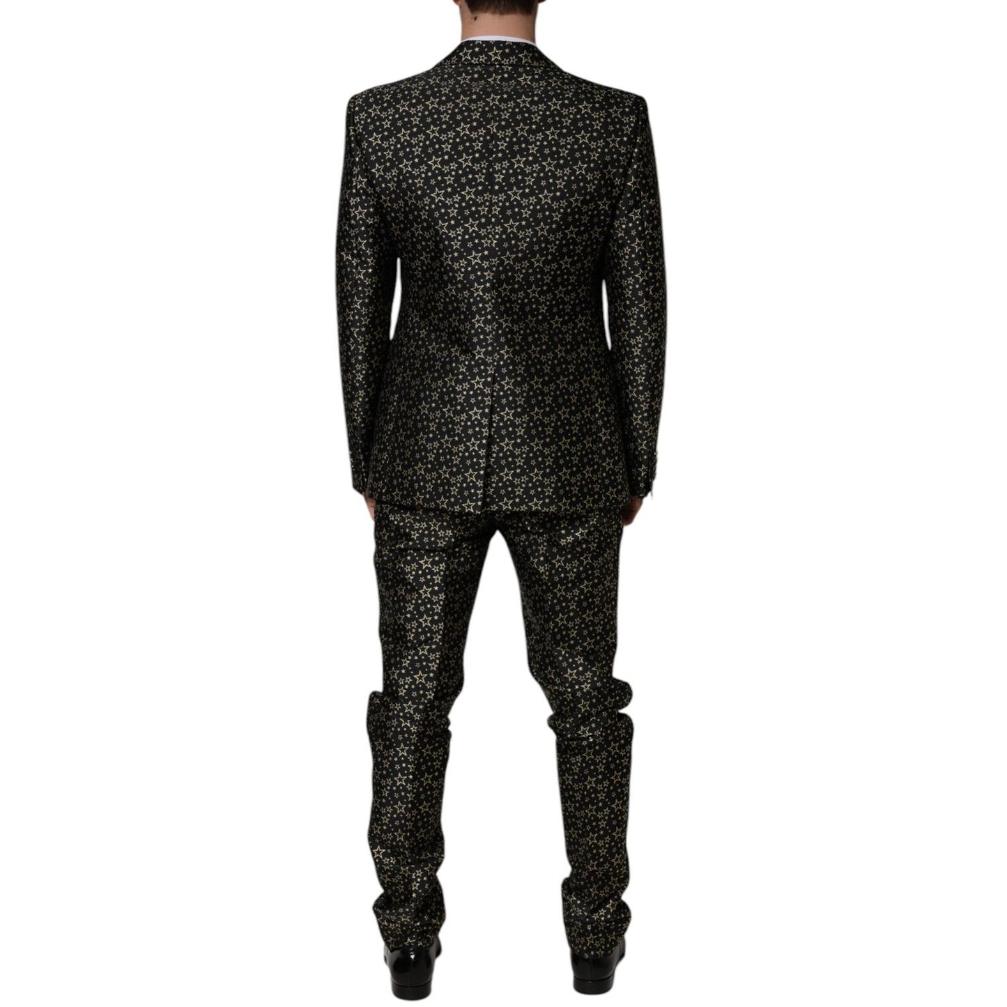 Dolce & Gabbana Black Stars Jacquard SICILIA 2 Piece Suit