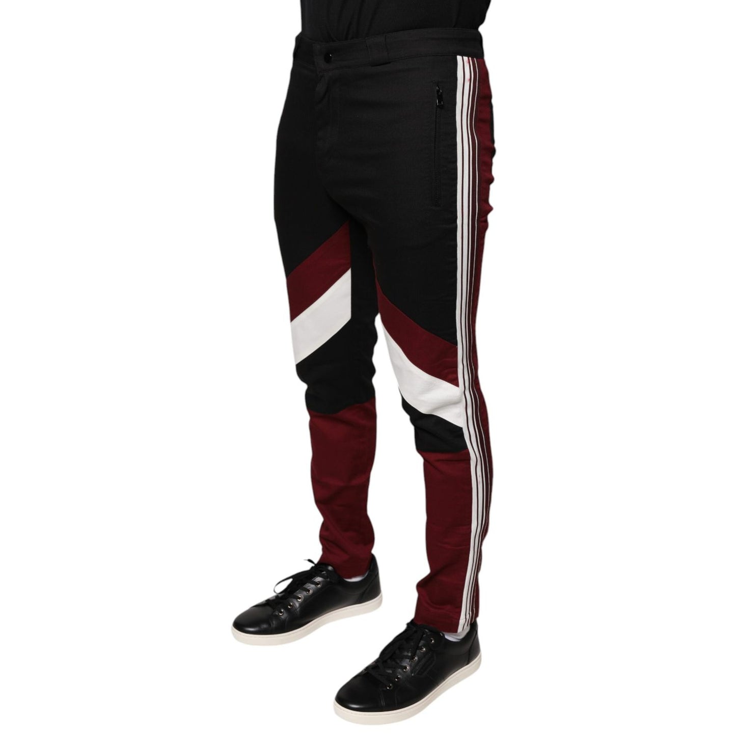 Dolce & Gabbana Multicolor Stripe Skinny Cotton Pants