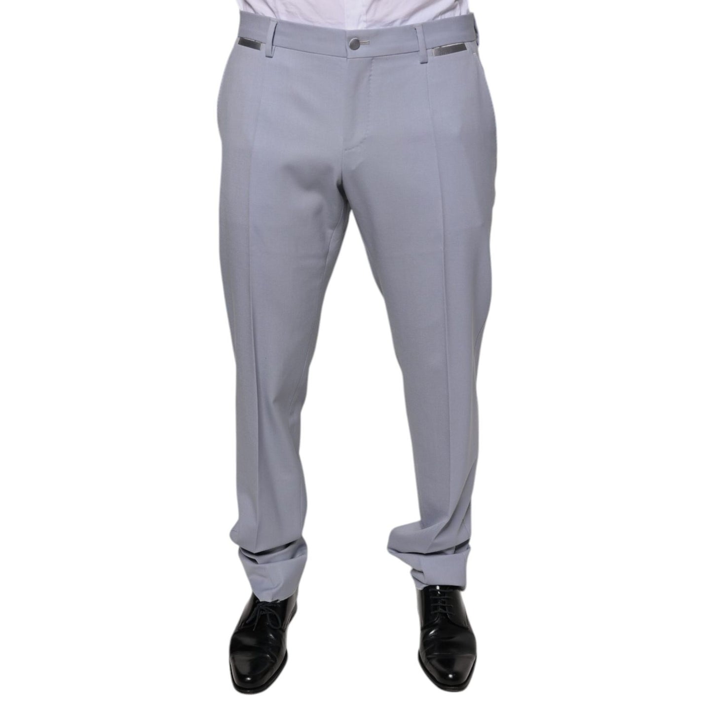 Dolce & Gabbana Light Gray Wool Formal Dress Pants