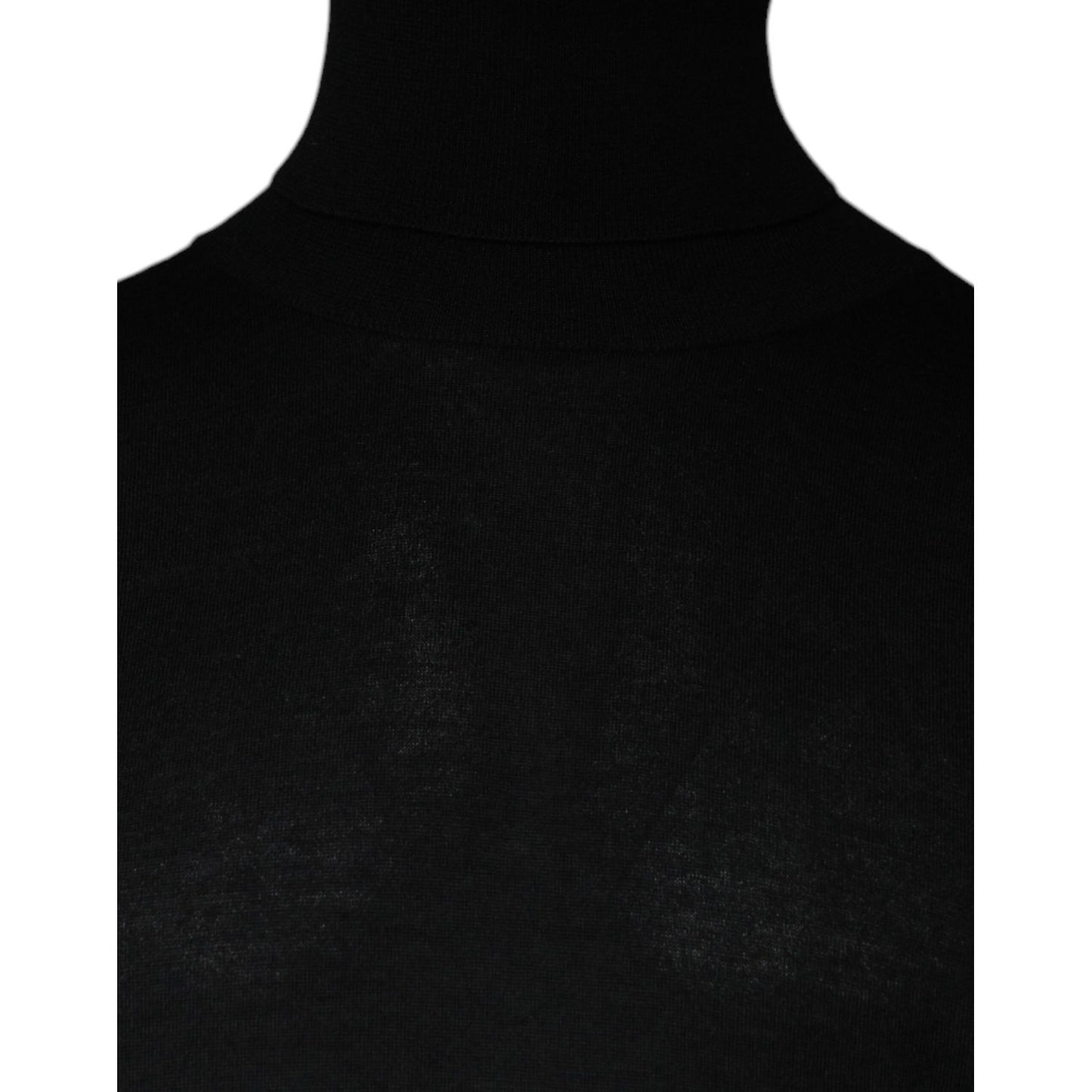 Dolce & Gabbana Black Long Sleeve Turtleneck Men Pullover Sweater