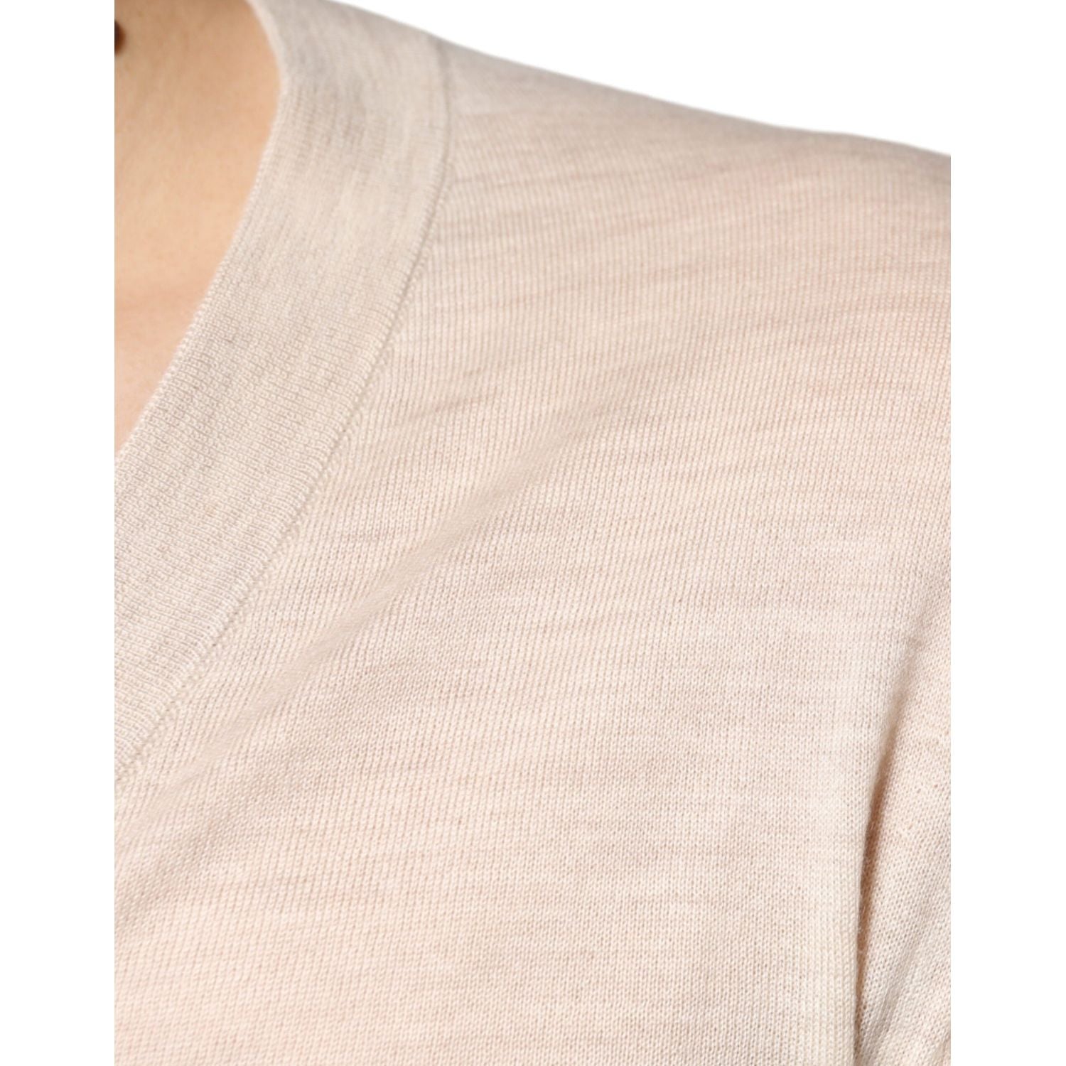 Dolce & Gabbana Beige Cashmere Button Down Cardigan Sweater