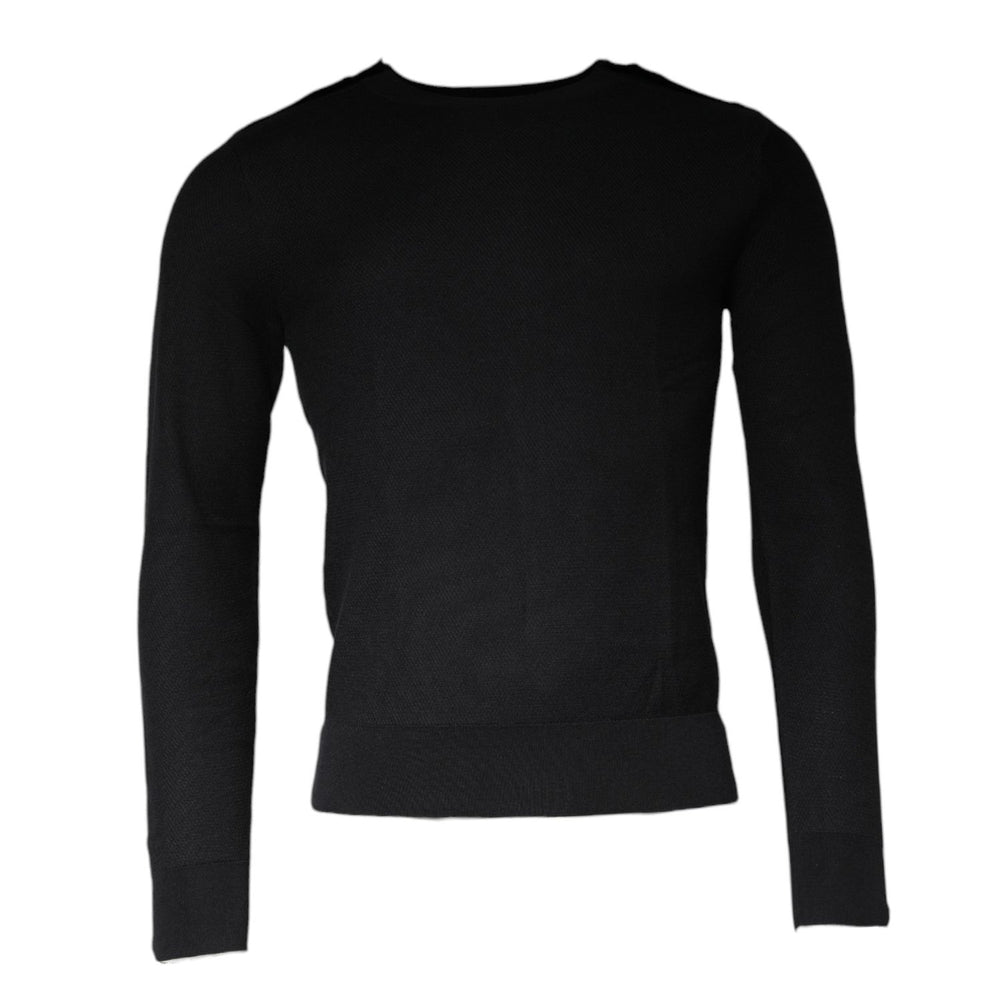 Dolce & Gabbana Black Long Sleeve Crew Neck Pullover Sweater TSH87079-46