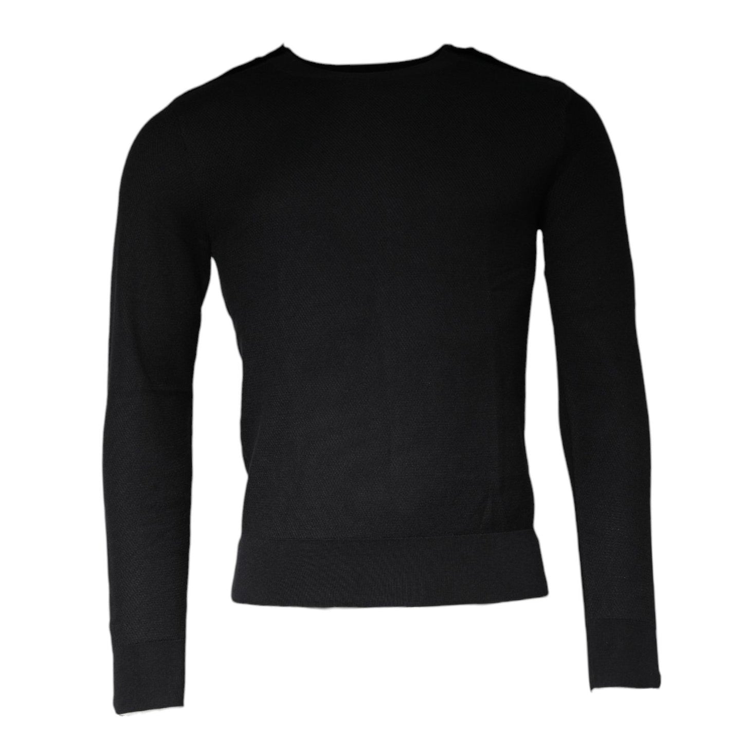 Dolce & Gabbana Black Long Sleeve Crew Neck Pullover Sweater TSH87079-46