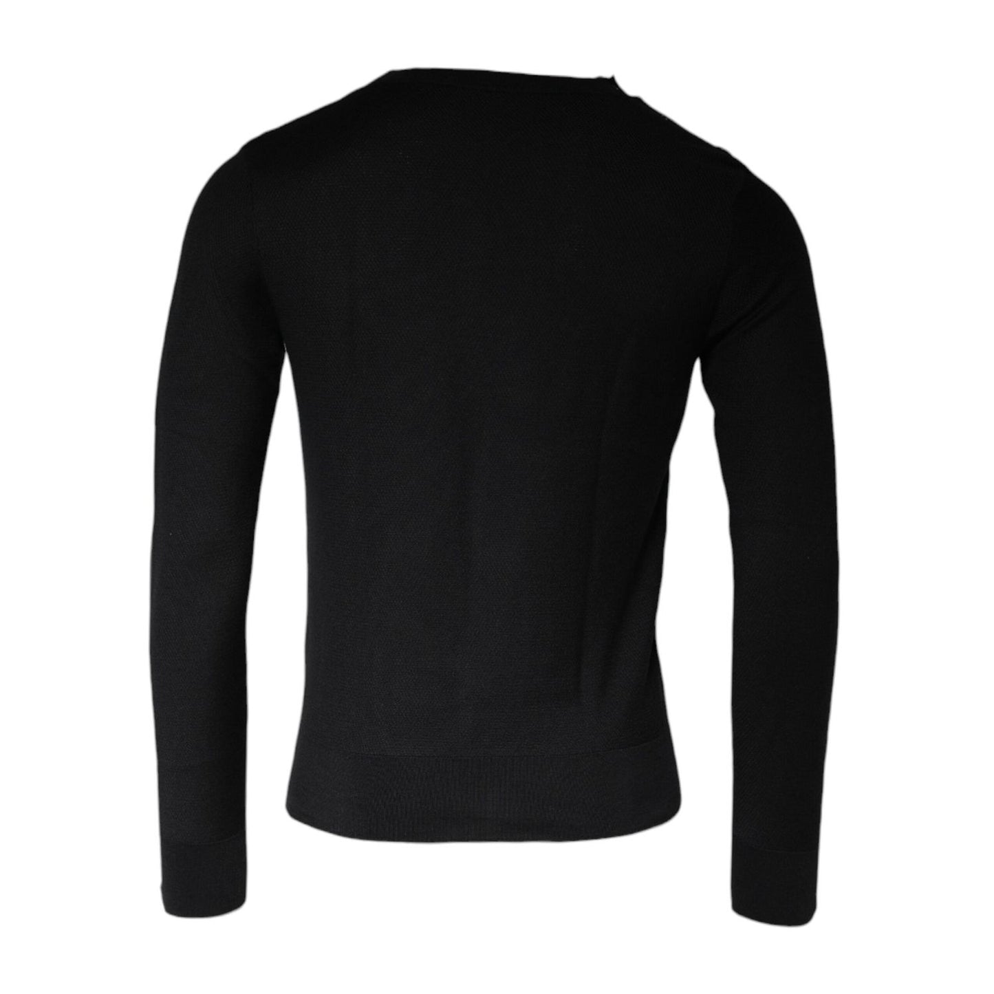 Dolce & Gabbana Black Long Sleeve Crew Neck Pullover Sweater TSH87079-46