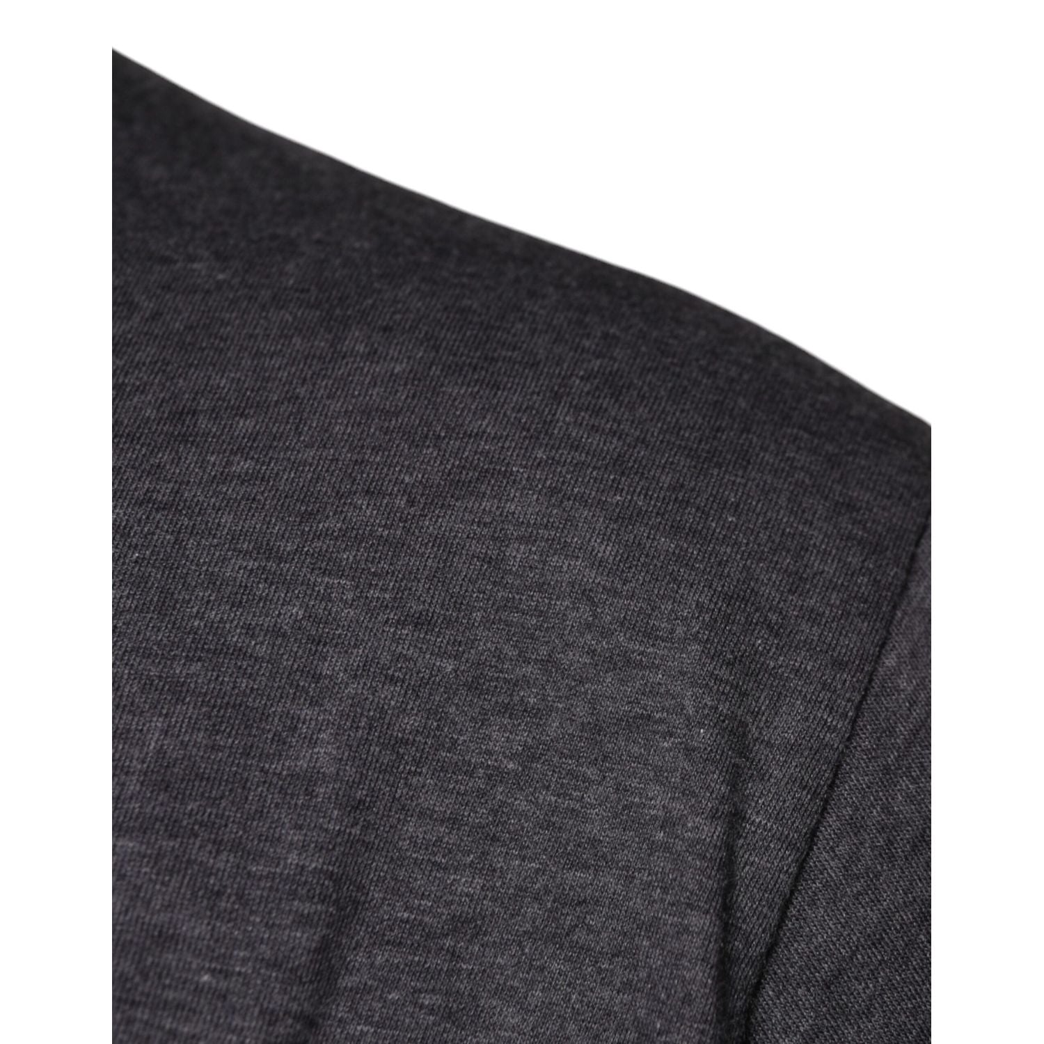 Dolce & Gabbana Gray Logo Patch Cotton Crew Neck T-shirt