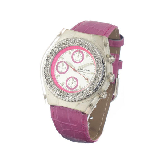 Chronotech Multicolor Leather Watch Chronotech Light Gray