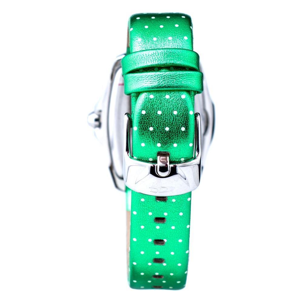 Chronotech Green Leather Dress Watch