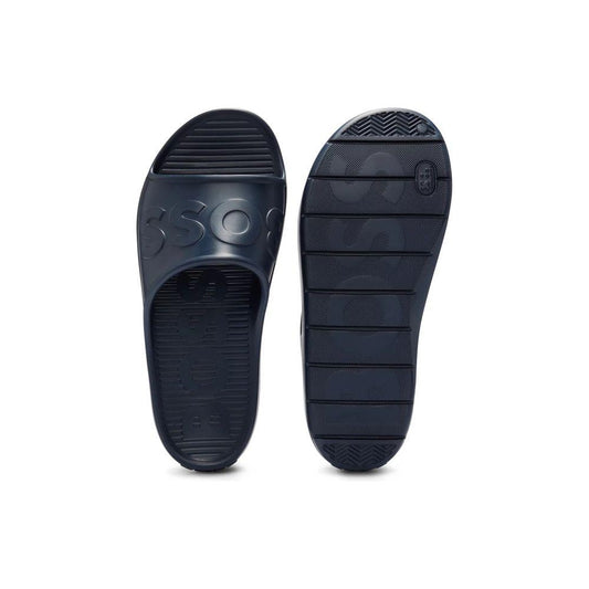 Hugo Boss Blue Rubber Sandal Hugo Boss Dark Slate Gray
