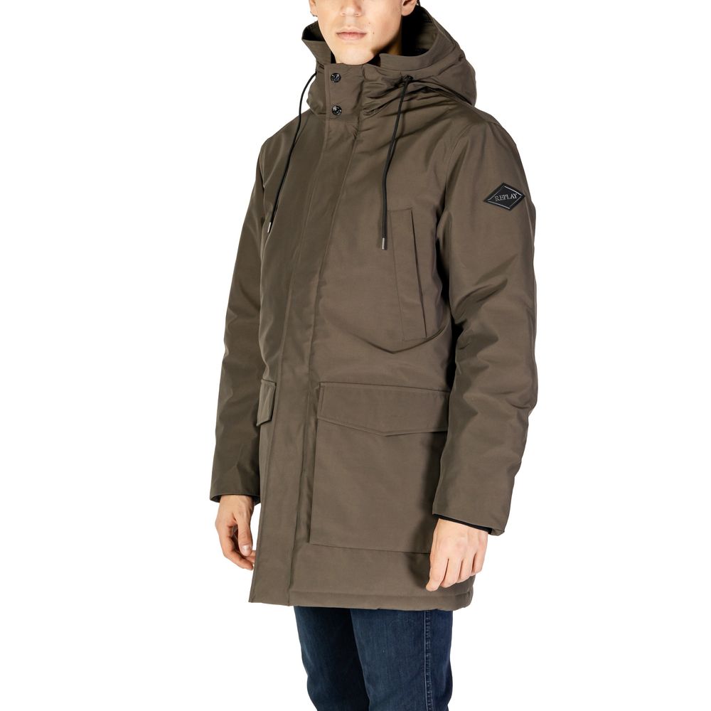 Replay Green Polyamide Parka