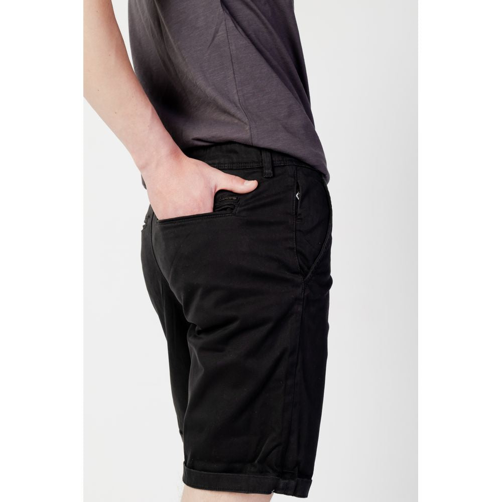 Jack Jones Black Cotton Shorts