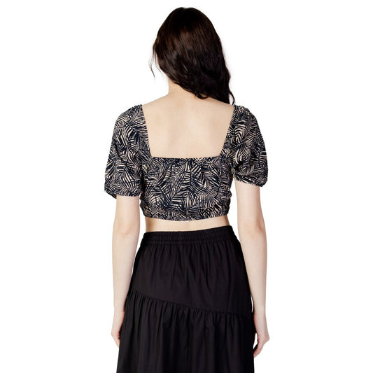 Only Blue Viscose Tops & T-Shirt Only Black