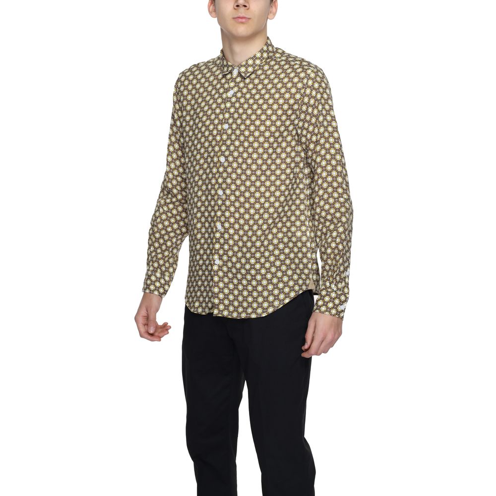 Gianni Lupo Beige Linen Pattern Shirt