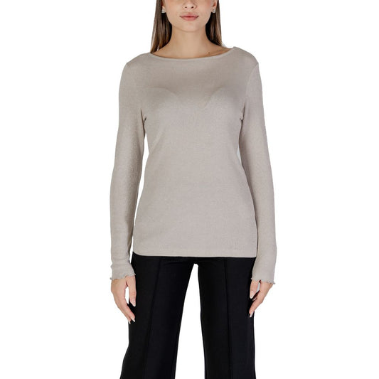 Street One Beige Viscose Tops & T-Shirt Street One Dark Gray