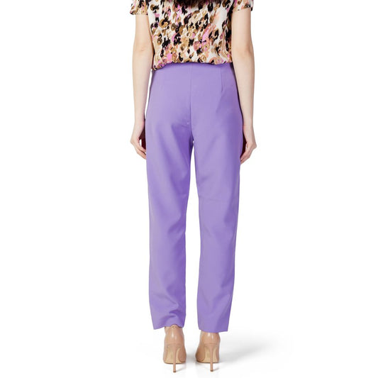 Only Purple Polyester Jeans & Pant Only Dark Gray
