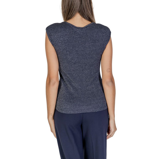Street One Blue Viscose Tops & T-Shirt Street One Dark Slate Gray