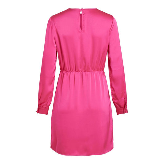 Vila Clothes Pink Polyester Dress Vila Clothes Pale Violet Red