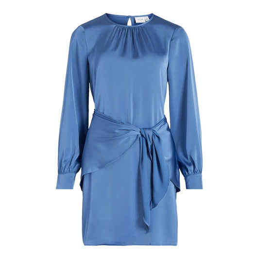 Vila Clothes Blue Recycled Polyester Dress Vila Clothes Steel Blue