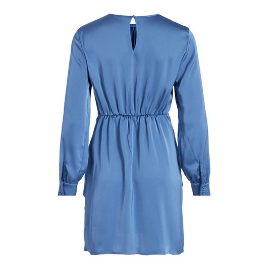 Vila Clothes Blue Recycled Polyester Dress Vila Clothes Steel Blue