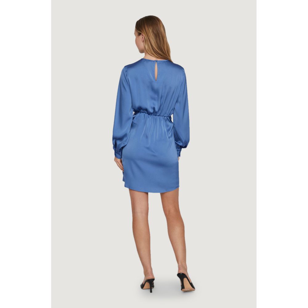 Vila Clothes Blue Recycled Polyester Short Dress