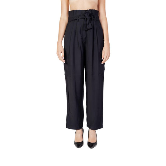 Vila Clothes Black Viscose Jeans & Pant Vila Clothes Tan
