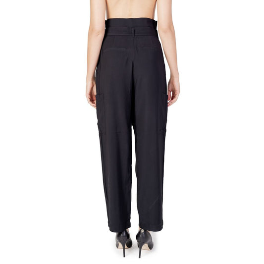 Vila Clothes Black Viscose Jeans & Pant Vila Clothes Wheat
