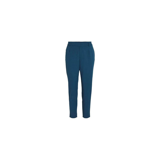 Vila Clothes Blue Polyester Jeans & Pant Vila Clothes Dark Slate Gray