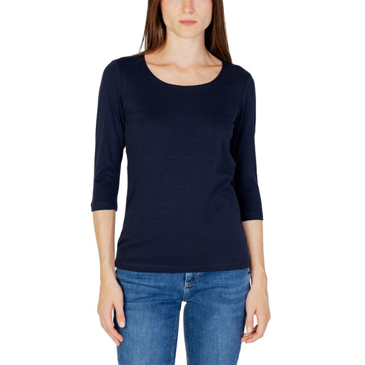 Street One Blue Cotton Tops & T-Shirt Street One Tan