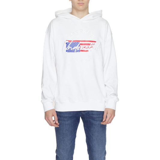 Underclub White Cotton Sweater Underclub Dark Slate Blue