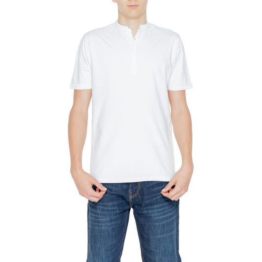 Hamaki-Ho White Cotton T-Shirt Hamaki-Ho Dark Slate Gray