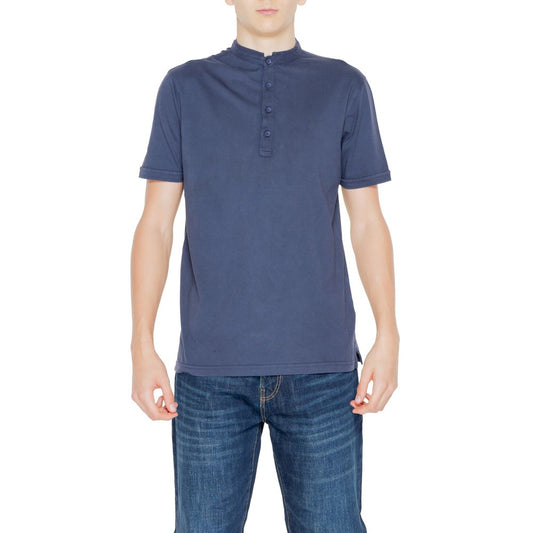 Hamaki-Ho Blue Cotton T-Shirt Hamaki-Ho Dark Slate Blue