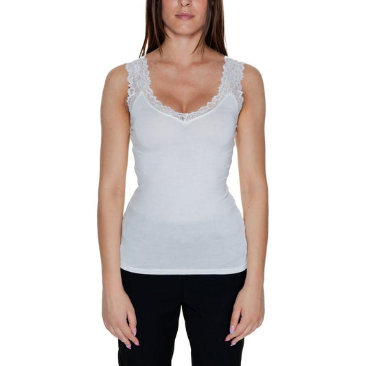 Vero Moda White Viscose Tops & T-Shirt Vero Moda Gray