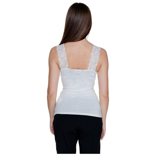 Vero Moda White Viscose Tops & T-Shirt Vero Moda Black