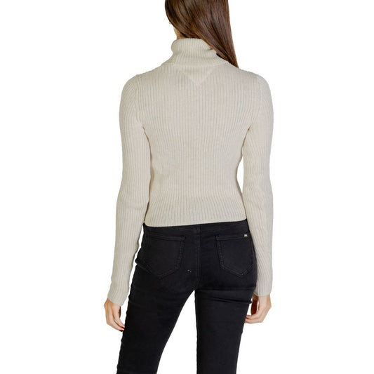 Tommy Hilfiger Jeans Beige Recycled Polyester Sweater Tommy Hilfiger Jeans Black