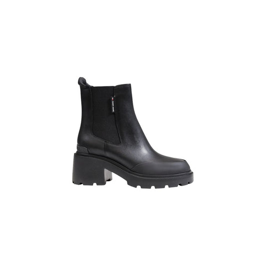 Tommy Hilfiger Jeans Black Leather Boot Tommy Hilfiger Jeans Dark Slate Gray